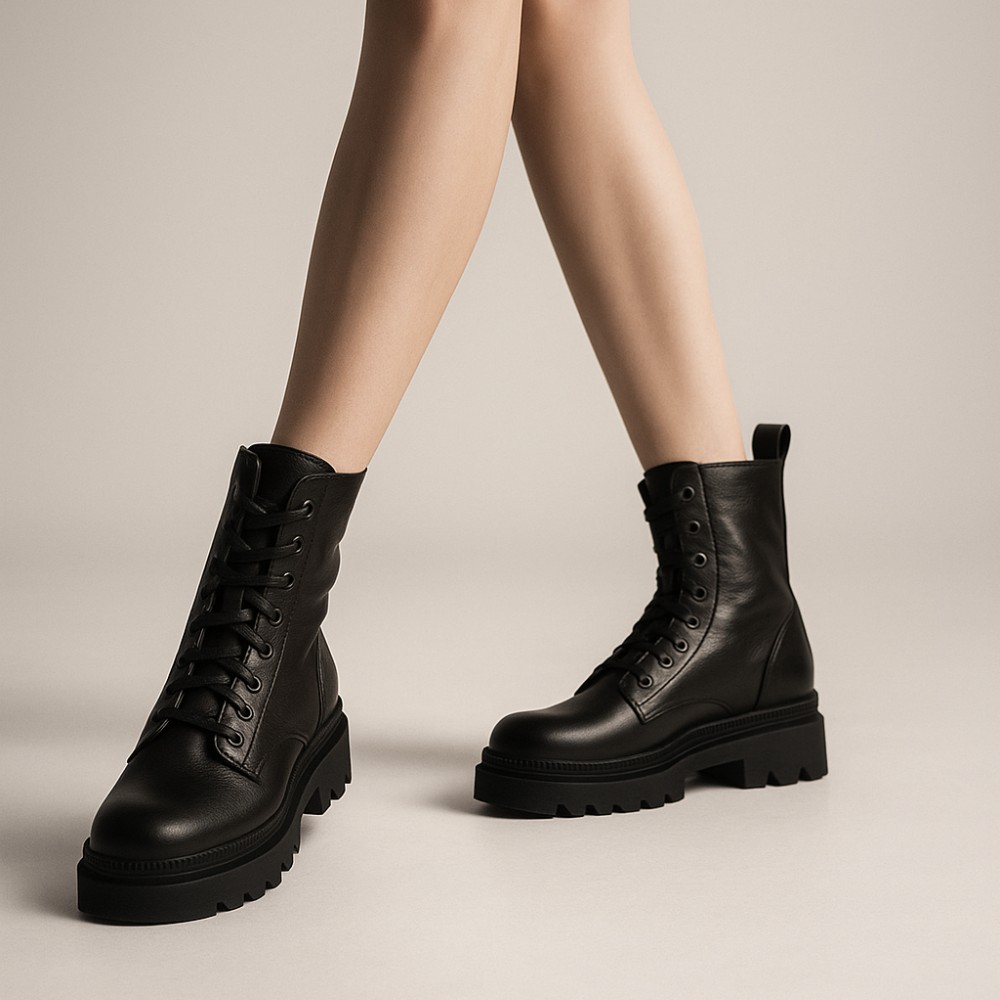 Жіночі демісезонні черевики Pollonus 5-1447-010 czarny verona