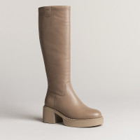 Women's beige leather boots eurowinter Kaniowski k111-akacja 5498