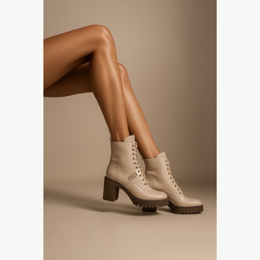 Жіночі бежеві демісезонні черевики Nessi 23548 bez 16 5500