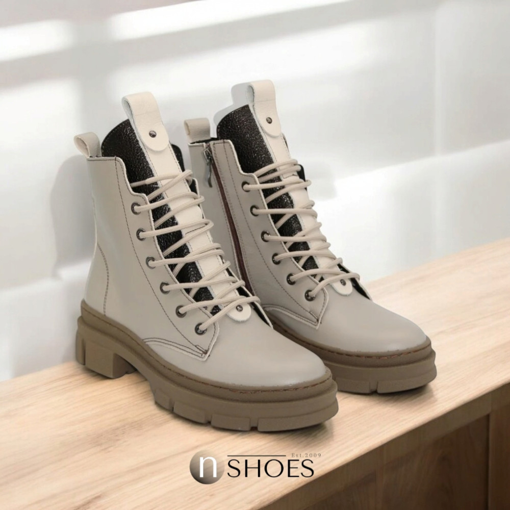 Buy women’s beige mid-season boots Steizer 649-831-552 5502
