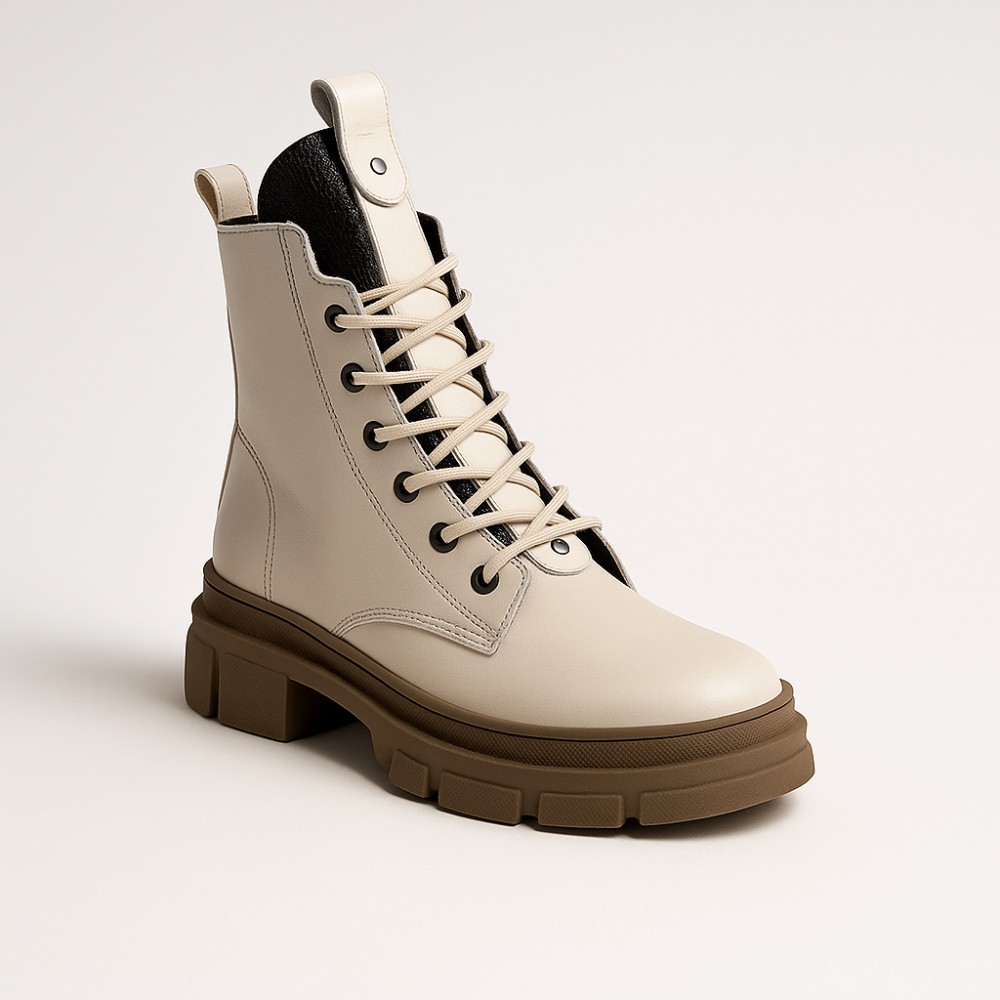 Buy women’s beige mid-season boots Steizer 649-831-552 5502