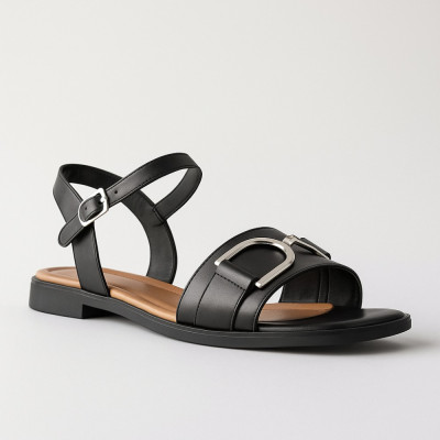 Women's black leather sandals Sergio Bardi WI16-B1033-03SB 5515 Women's black leather sandals Sergio Bardi WI16-B1033-03SB 5515