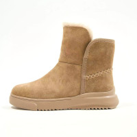 Жіночі бежеві уггі Lonza 178920 6026-28v beige зимові з натуральної замші 5516
