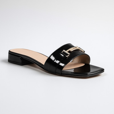 Women's black leather slippers Sergio Bardi WYL3486-1Z-SB Black 5530 Women's black leather slippers Sergio Bardi WYL3486-1Z-SB Black 5530