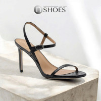 Women's black leather stiletto sandals SAM EDELMAN H3135L1001 5534