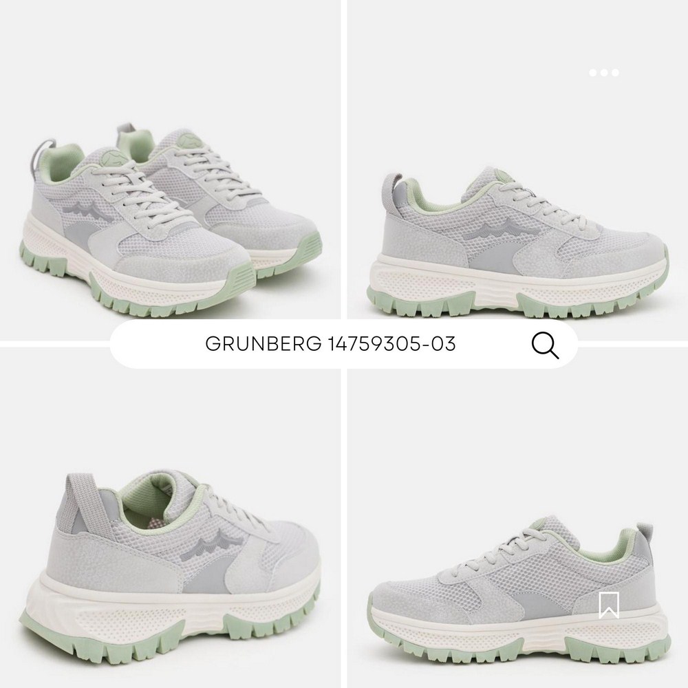 Купити жіночі сірі кросівки GRUNBERG 157593 05-03E 5813-5545