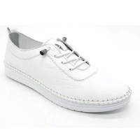 Жіночі білі шкіряні мокасини Lonza 184868 1800 WHITE 5559