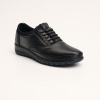 Женские кожаные черные мокасины Anna Lucci 192758 184870 22187 SIYAH DERI BLACK 5561 из натуральной кожи от турецкой фабрики