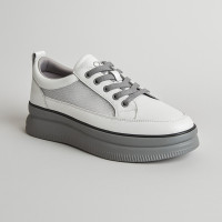 Women's white leather loafers Lonza 185616 ML-8962-11W WHITEGREY 5567