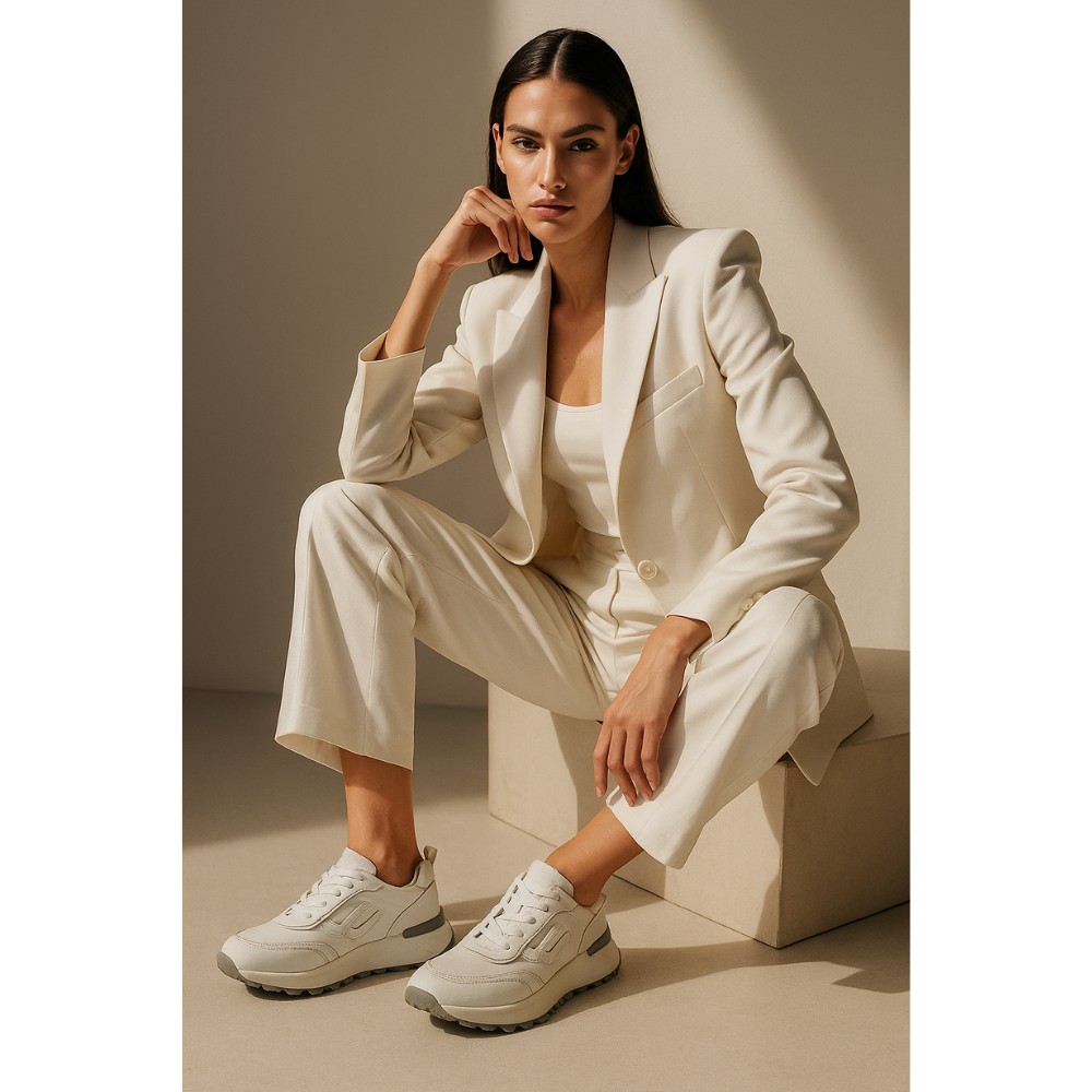 Women’s White Leather Sneakers Lonza 185636 - Stylish & Comfortable