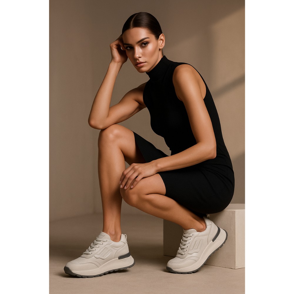 Women’s White Leather Sneakers Lonza 185636 - Stylish & Comfortable