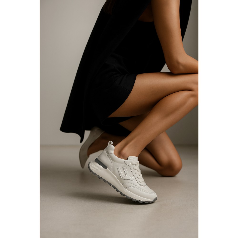 Women’s White Leather Sneakers Lonza 185636 - Stylish & Comfortable