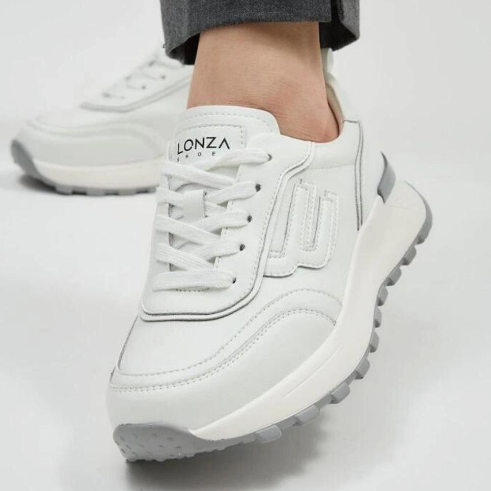 Women’s White Leather Sneakers Lonza 185636 - Stylish & Comfortable