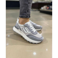 Женские бело-серые кроссовки Lonza 185155 523-22031-4 white grey 5594