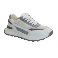 Women's white and gray sneakers Lonza 185149 185151 523-22001-6 beige violet 5597