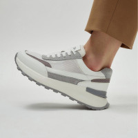 Женские бело-серые кроссовки Lonza 185149 185151 523-22001-6 beige violet 5597