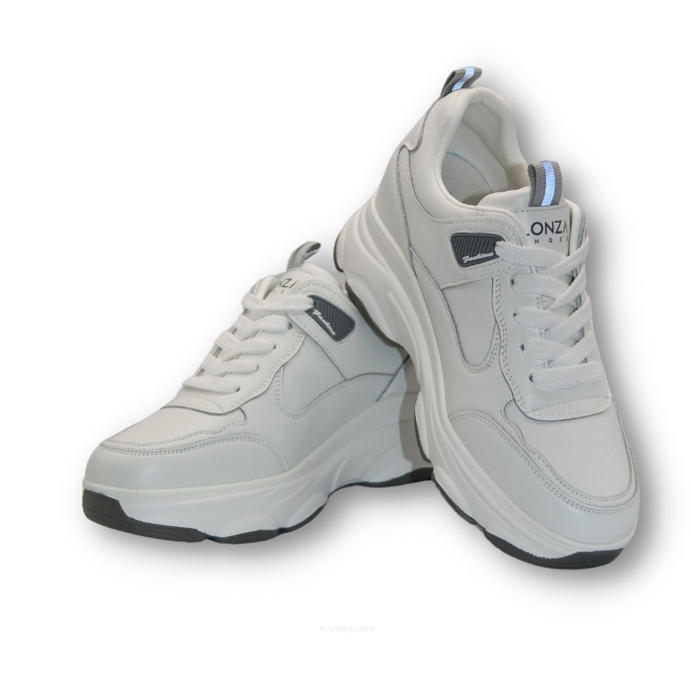 Женские кожаные кроссовки Lonza модель 5598