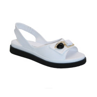 Жіночі шкіряні білі елегантні босоніжки Evromoda 754 07a 12-12 t syh 5602