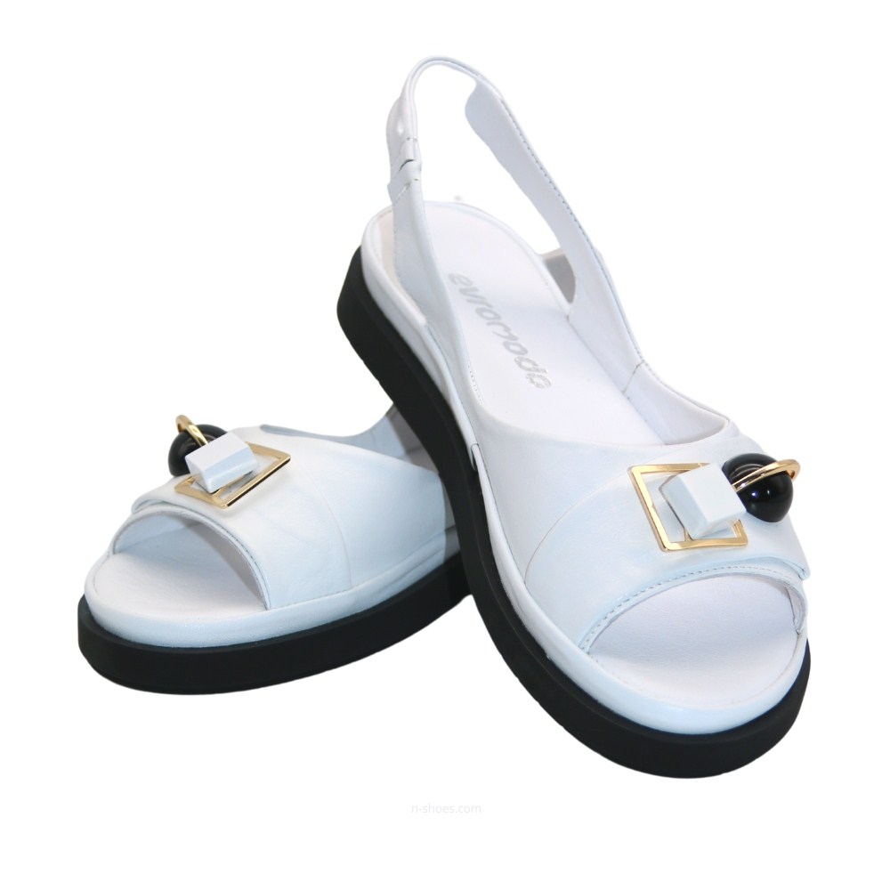 Женские кожаные босоножки Evromoda (Турция) модель 5602