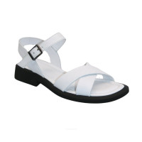 Жіночі шкіряні білі комфортні босоніжки Evromoda 676 57 02 t syh 5605