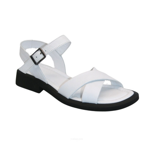 Жіночі шкіряні білі комфортні босоніжки Evromoda 676 57 02 t syh 5605