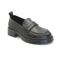 Женские туфли лоферы черные кожаные Lonza 192248 184028 lt-k006-1 black 5606