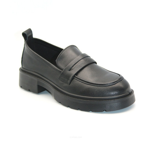 Жіночі туфлі лофери чорні шкіряні Lonza 192248 184028 lt-k006-1 black 5606