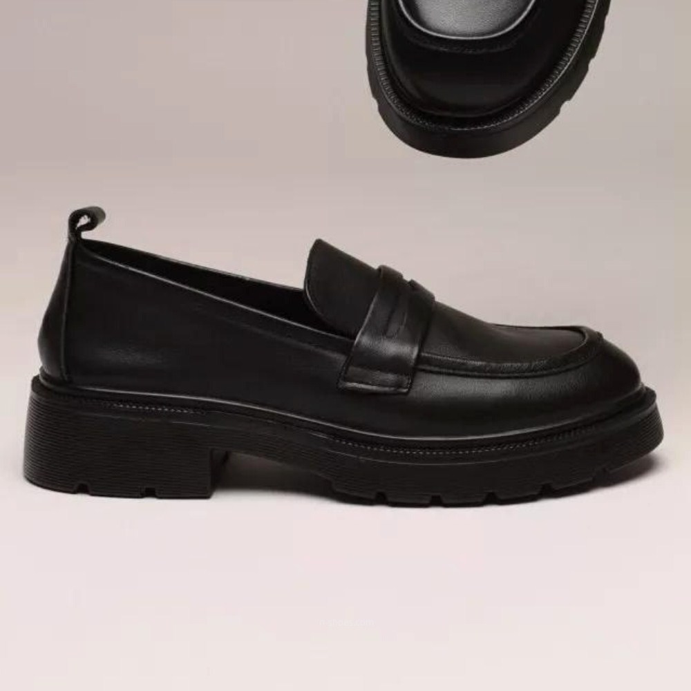 Women's leather loafers shoes Lonza model 5606