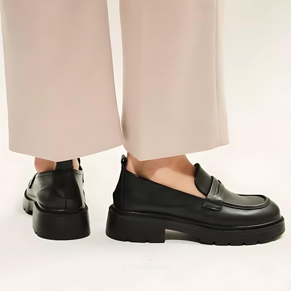 Women's leather loafers shoes Lonza model 5606