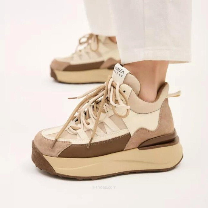 Women's leather sneakers Lonza model 5607