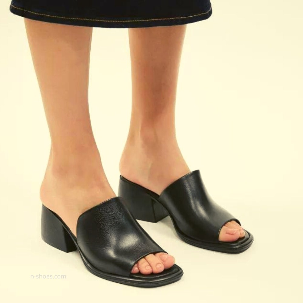 Жіночі шкіряні сабо на підборах Fabio Monelli модель 5614