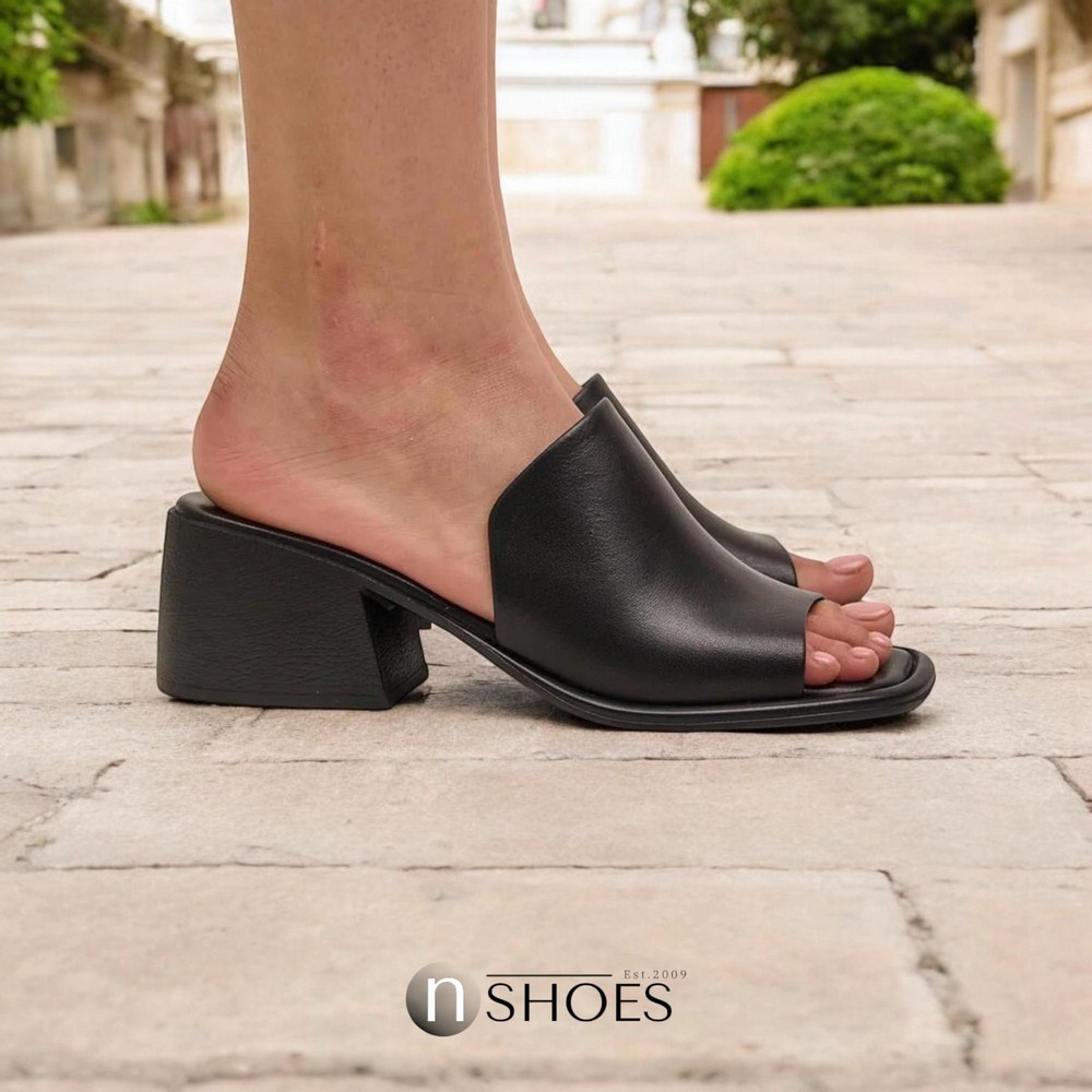 Жіночі шкіряні сабо на підборах Fabio Monelli модель 5614