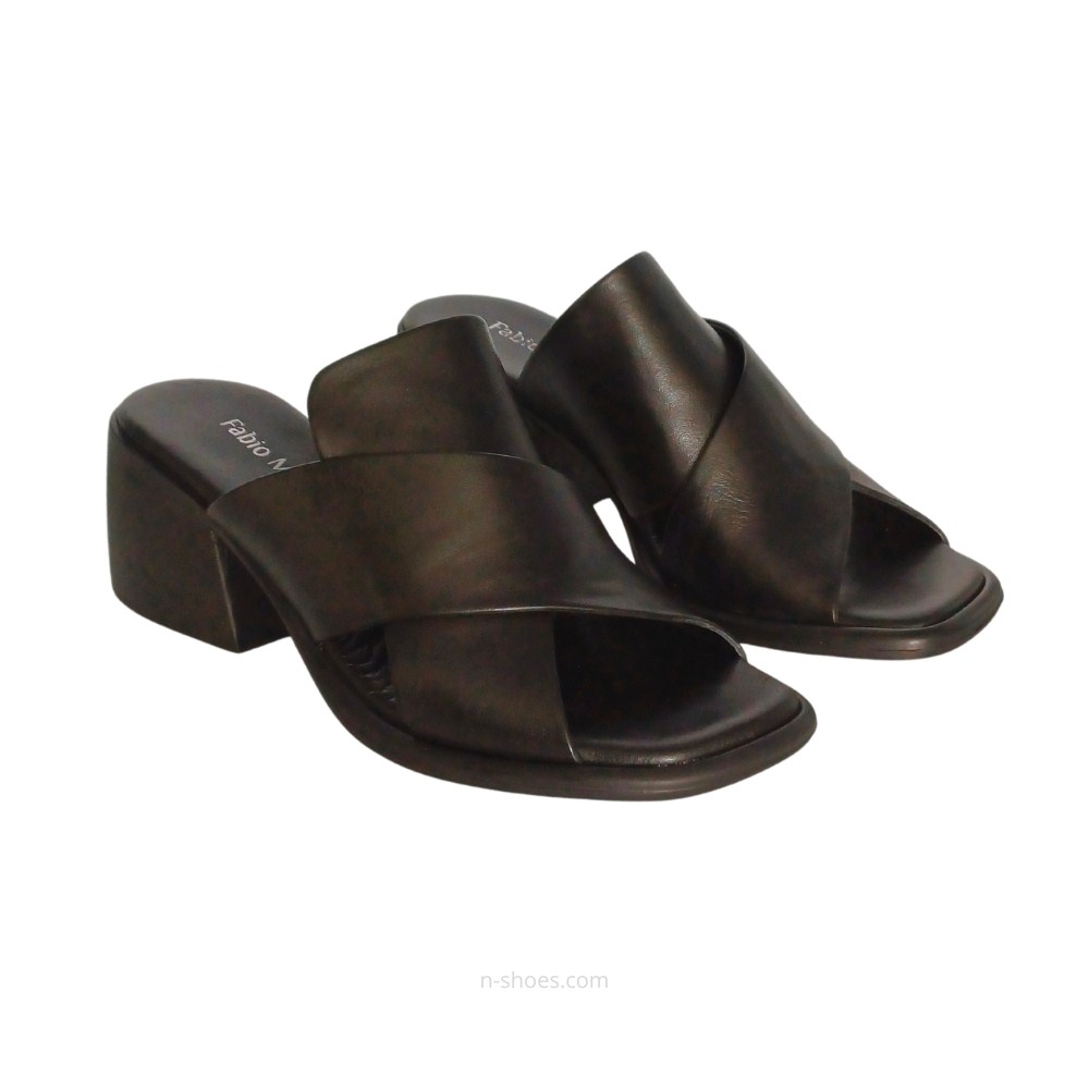 Women's leather mules Fabio Monelli 186548 model 5616