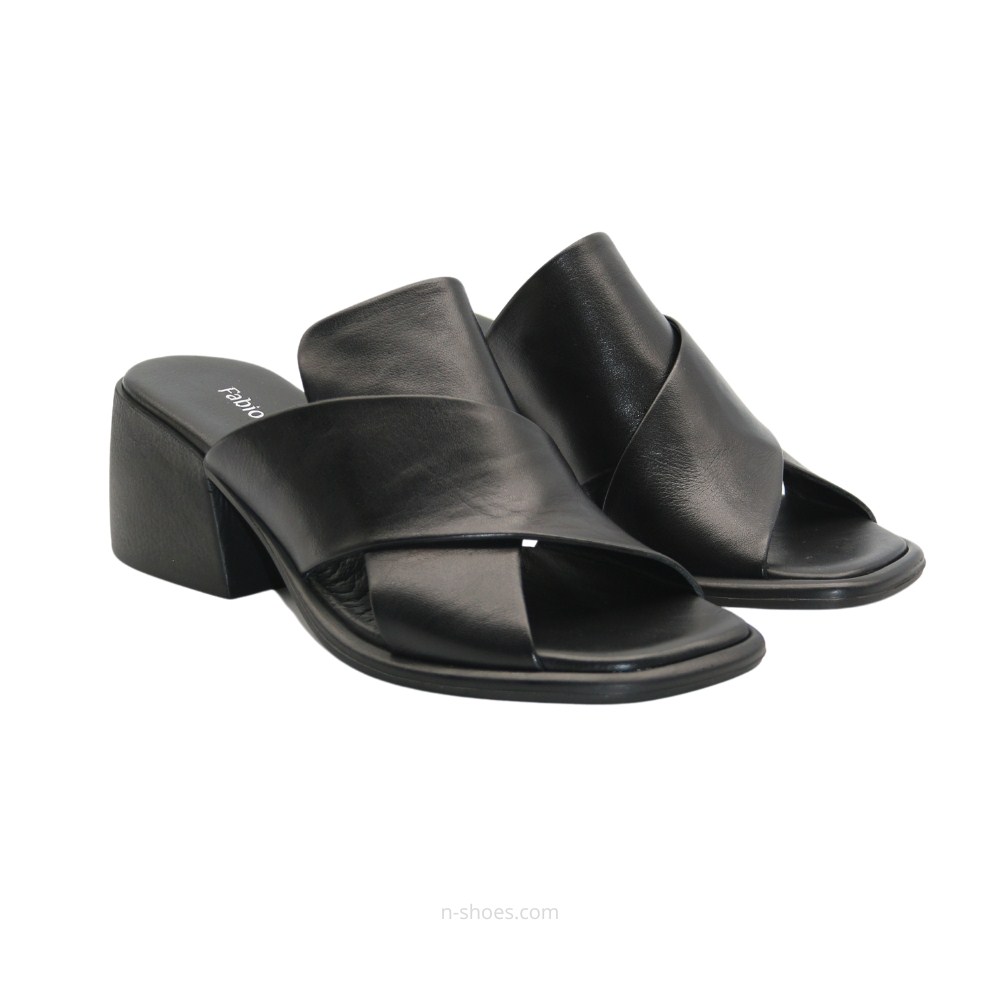 Women's leather mules Fabio Monelli 186548 model 5616
