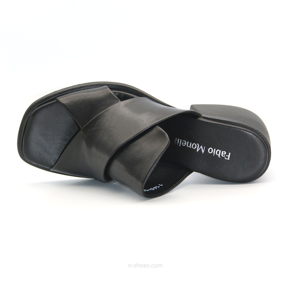 Women's leather mules Fabio Monelli 186548 model 5616