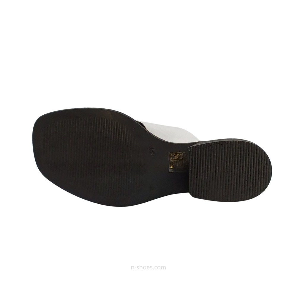 Женские кожаные шлепанцы на каблуках Fabio Monelli (Турция) модель 5617