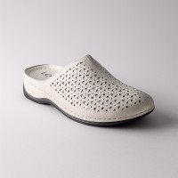 Women's white leather comfort flip-flops on the platform Lonza 195323 183337 2208-33650-3с white 5618