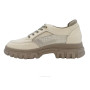 Women's white and gray leather sneakers with side perforations Lonza model 5620