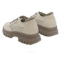 Women's white and gray leather sneakers with side perforations Lonza model 5620