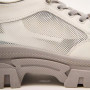 Women's white and gray leather sneakers with side perforations Lonza model 5620