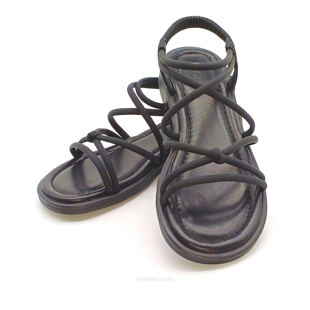 Women's black leather sandals Lonza 184923 model 5622