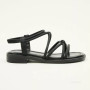 Women's black leather sandals Lonza 184923 model 5622