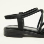 Women's black leather sandals Lonza 184923 model 5622
