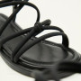 Women's black leather sandals Lonza 184923 model 5622
