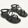 Women's black leather sandals Lonza 184923 model 5622