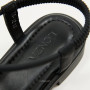 Women's black leather sandals Lonza 184923 model 5622