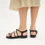 Women's black leather sandals Lonza 184923 model 5622