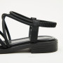 Women's black leather sandals Lonza 184923 model 5622