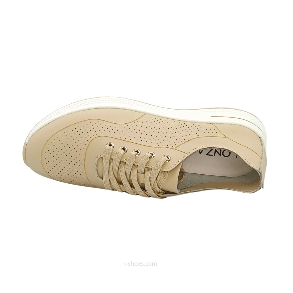 Женские кожаные мокасины с перфорацией Lonza 184348 модель 5626