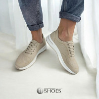 Женские бежевые кожаные легкие мокасины с перфорацией Lonza 184348 a08-la23-20-2 beige 5626